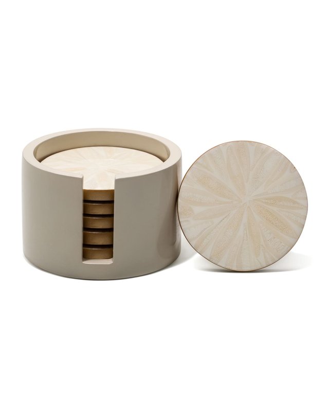 Light Almendro Gold Coaster Set